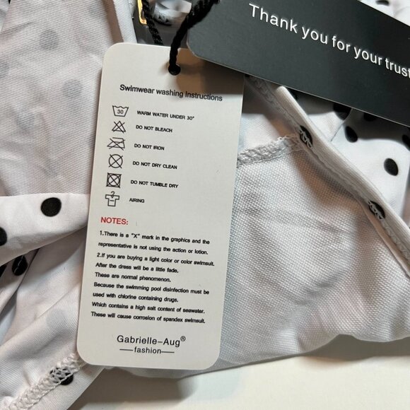 Ruffle Polka Dot Bikini Top, size 10 - Picture 5 of 6